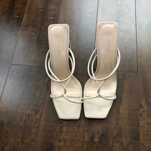 Cream sandals